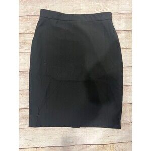 Ann Taylor Black Straight Knee Length Pencil Corpcore Career Skirt Size 0